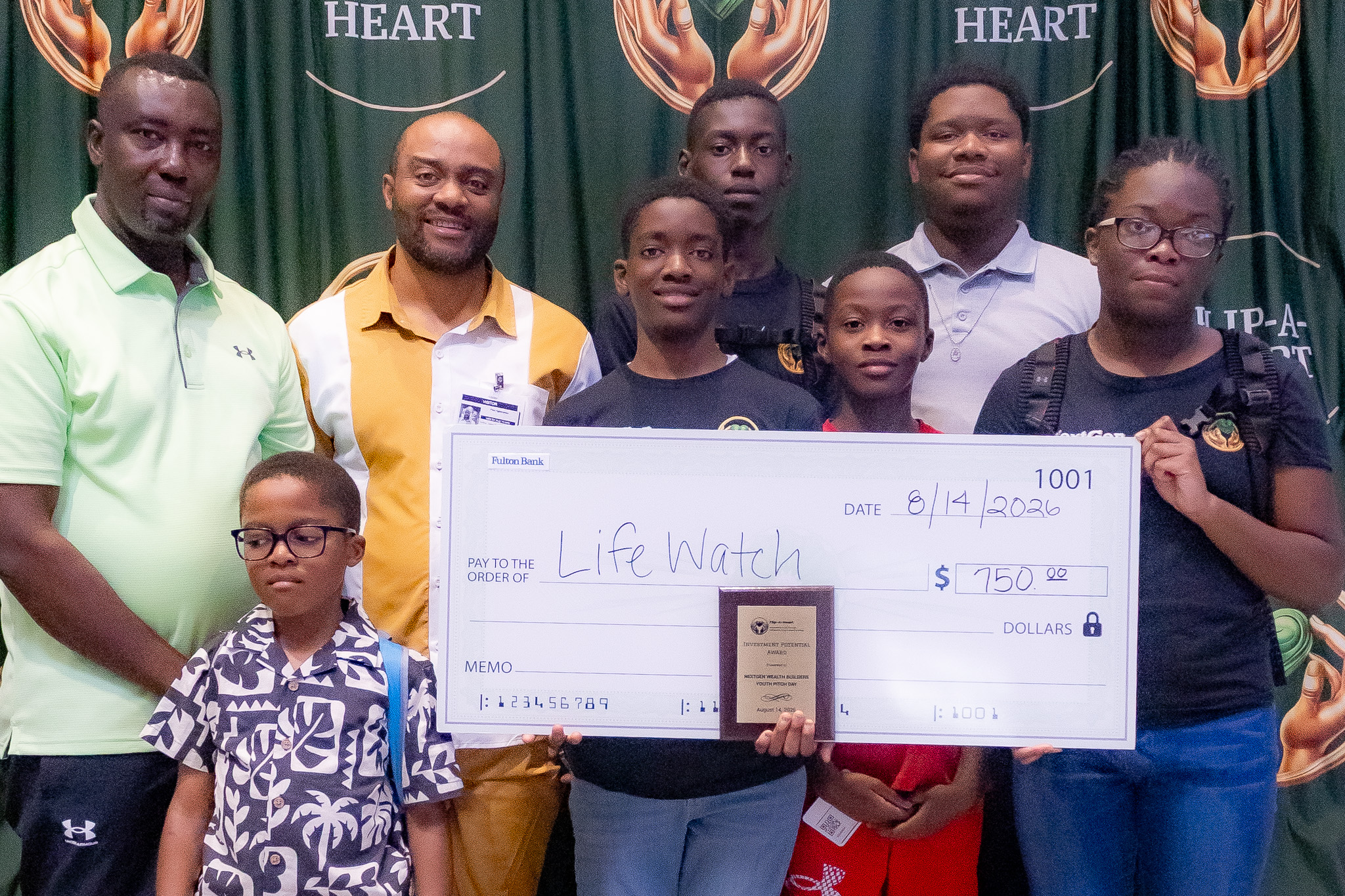 A youth founder receiving recognition at Pitch Day
